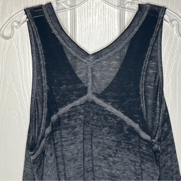 Free People Black Burnout Tank Top Sz L We The Free - Picture 7 of 10